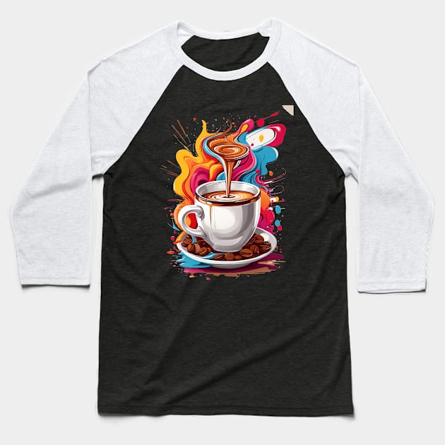 I Love Coffee Baseball T-Shirt by Omerico